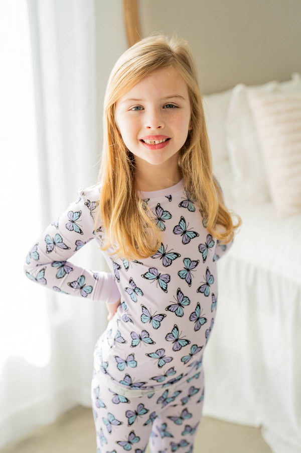 purple-butterflies-💜-two-piece-bamboo-pajama-set Boosh Baby - Sophia's Style-1